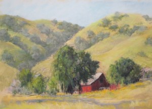 "Thomas Home Ranch Barn" pastel on Art Spectrum, 2012